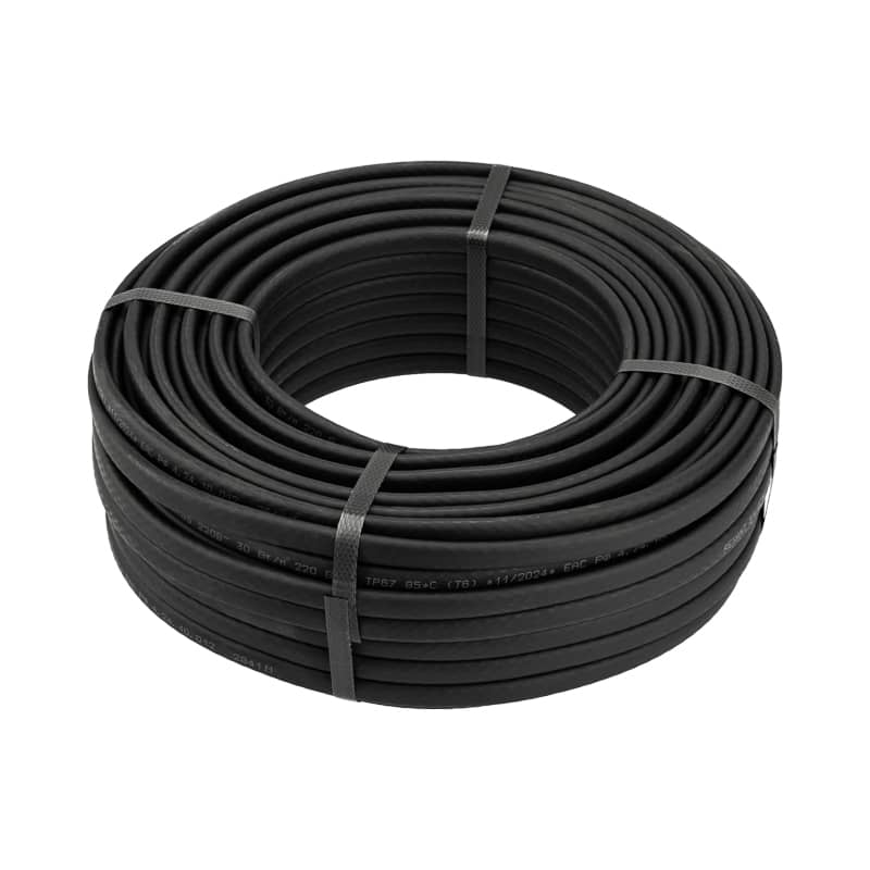 Кабель греющий (нагревательный) саморегулирующийся с УФ-защитой SRL30-2CR UV, экранированный, 30Вт/м, 1,0мм2/60м, бухта 50м REXANT 1