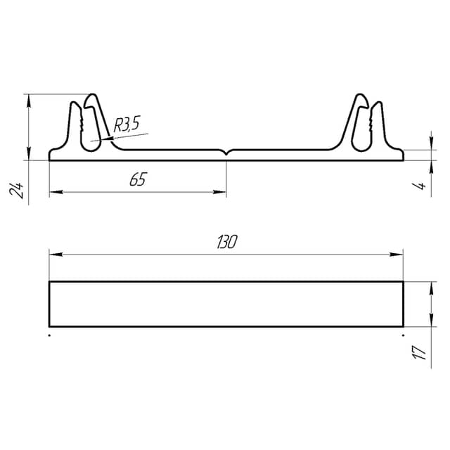 Изображение товара zazhim-rxk-2-dlya-krepleniya-greyushchego-kabelya-na-karniz-skatnoy-krovli-endova-25-sht-rexant 3