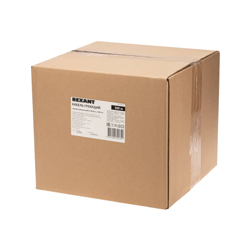 Кабель греющий (нагревательный) саморегулирующийся SRL24-2, неэкранированный, 24Вт/м, 0,9мм2/70м, бухта 300м REXANT 5