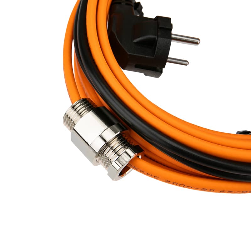 Кабель греющий саморегулирующийся пищевой SRP 10-2CR (10 ККНС 2ЛПп-ЭЛ) 65/85, готовый комплект в трубу, 6м/60Вт PROconnect 2