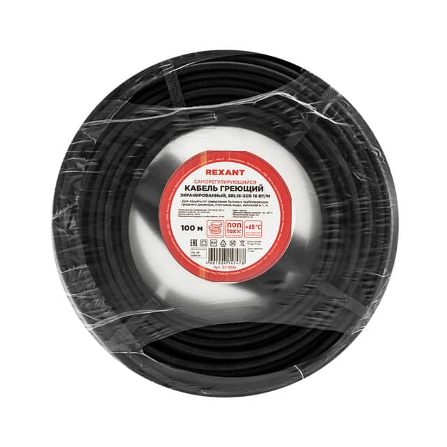 Изображение товара kabel-greyushchiy-nagrevatelnyy-samoreguliruyushchiysya-srl16-2cr-ekranirovannyy-16vtm-0-9mm2105m-buhta-100m-rexant 4