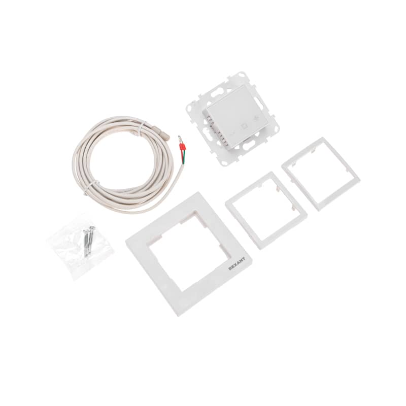 Терморегулятор цифровой RX-43 сенсорный, белый REXANT (совместим с рамкой: Schneider, Legrand, ABB, Gira) 4