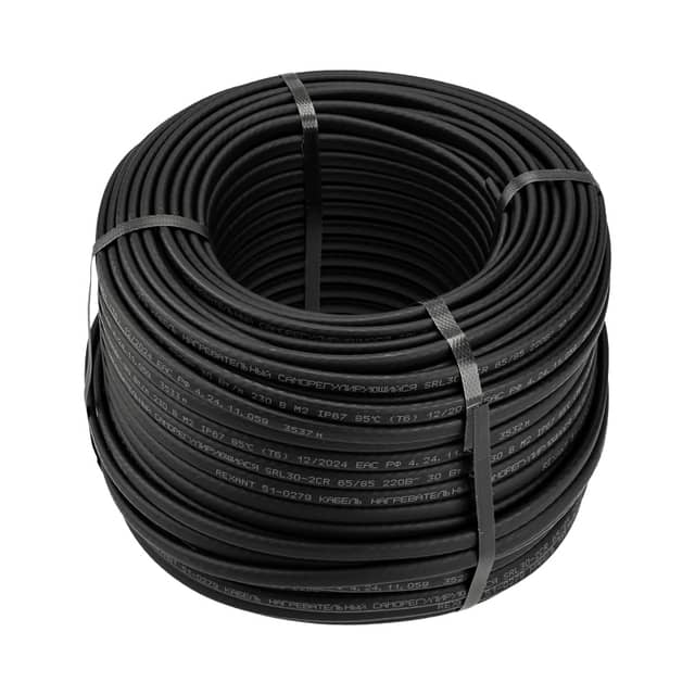 Изображение товара kabel-greyushchiy-nagrevatelnyy-samoreguliruyushchiysya-srl30-2cr-ekranirovannyy-30vtm-0-9mm255m-buhta-100m-rexant 1