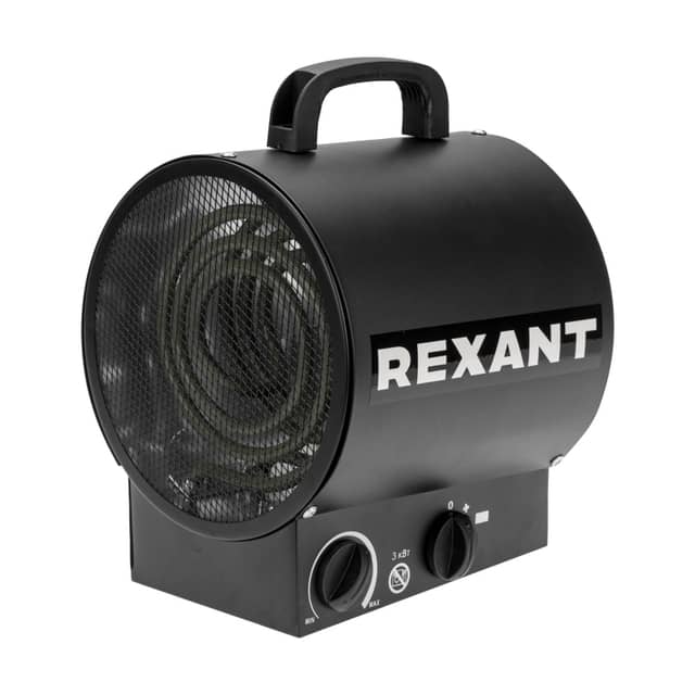 Изображение товара pushka-teplovaya-elektricheskaya-kruglaya-pryamougolnaya-podstavka-ten-3kvt-rexant 1