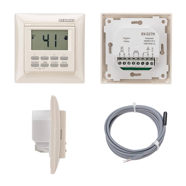 Изображение товара termoregulyator-tsifrovoy-rx-527h-programmiruemyy-sovmestim-s-legrand-serii-valena-bezhevyy-rexant 2