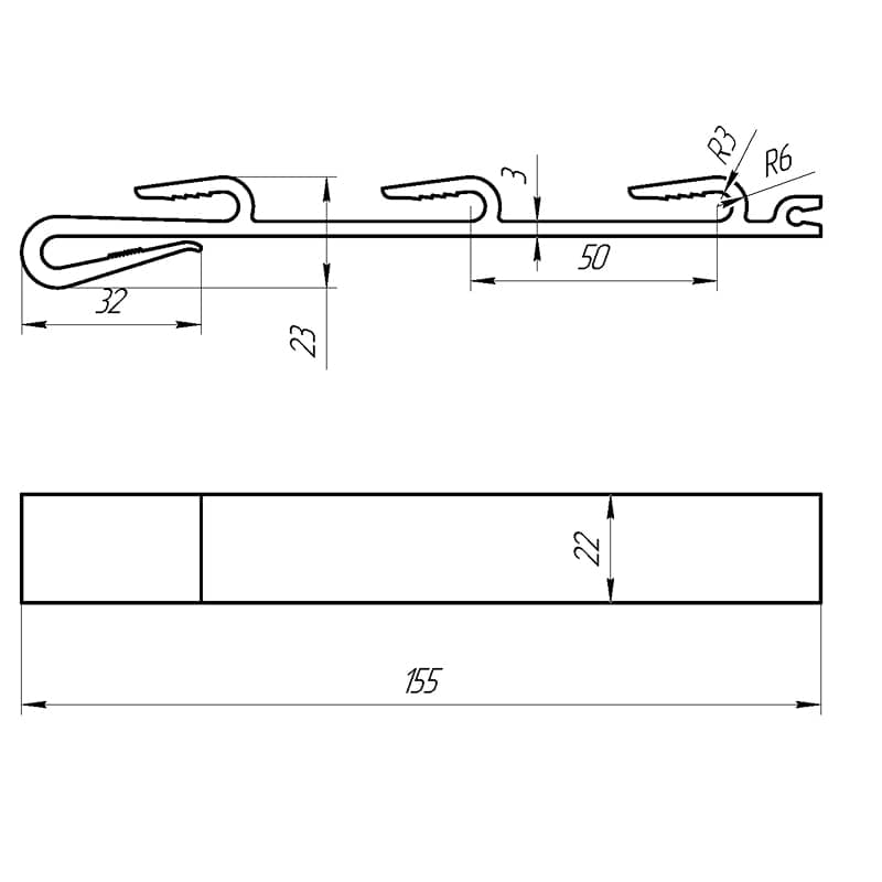 Зажим RX/3T для крепления греющего кабеля на одиночные водоприемные воронки, выходы кабеля из водосточной трубы, 25 шт. REXANT 3