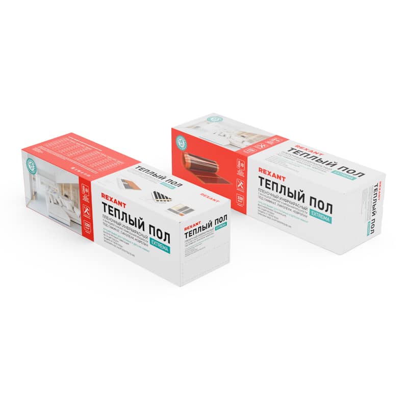 Саморегулирующийся пленочный теплый пол Extrema 220 4м², 0,5х8м, 880Вт REXANT 6