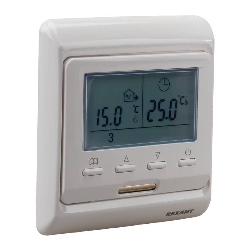 Терморегулятор цифровой R51XT программируемый, белый REXANT 4