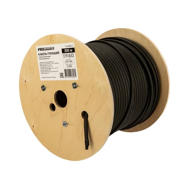 Изображение товара kabel-greyushchiy-nagrevatelnyy-samoreguliruyushchiysya-s-uf-zashchitoy-srl40-2-uv-neekranirovannyy-40vtm-0-9mm240m-buhta-200m-proconnect 1