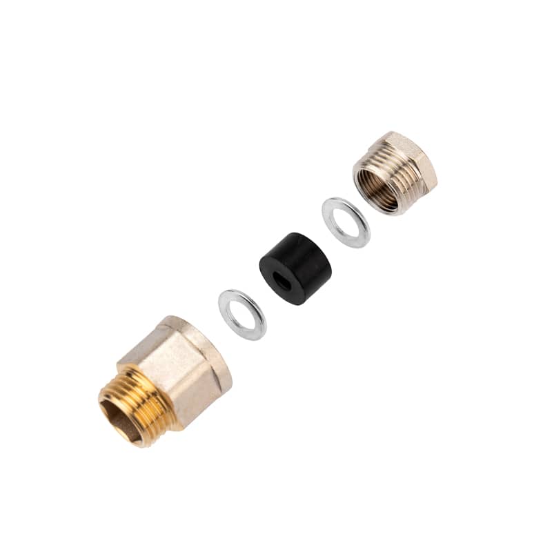 Сальник с резьбой 1/2 для ввода кабеля в трубу, никелированная латунь REXANT 1