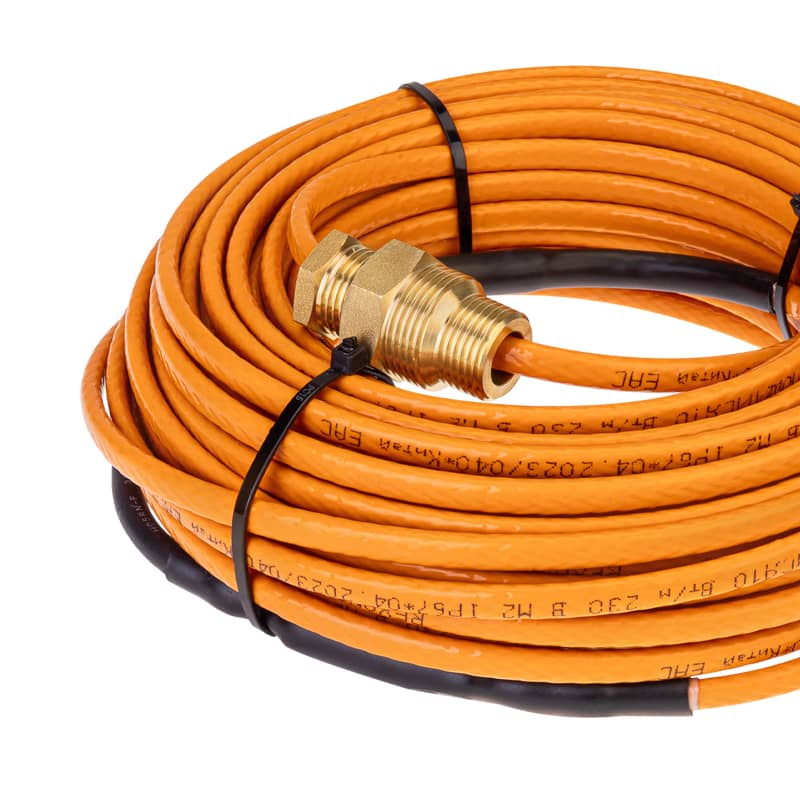 Кабель греющий саморегулирующийся пищевой модель SRP 10HTM2-CT, готовый комплект в трубу, 25м/250Вт REXANT 3