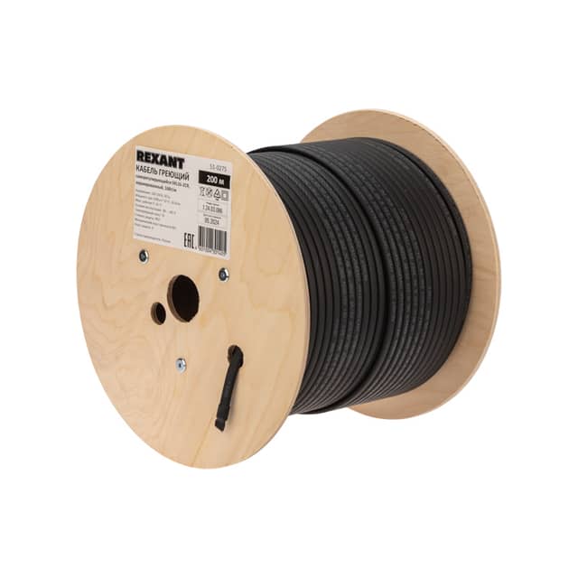 Изображение товара kabel-greyushchiy-nagrevatelnyy-samoreguliruyushchiysya-srl16-2cr-ekranirovannyy-16vtm-0-9mm2105m-buhta-200m-rexant 1