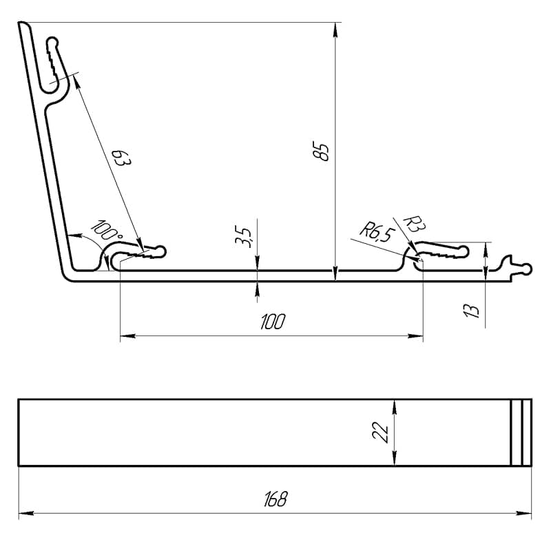 Зажим RX/3В для крепления греющего кабеля на водосборные лотки, 25 шт. REXANT 6