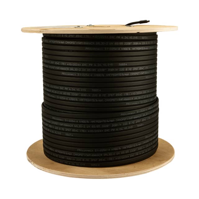 Изображение товара kabel-greyushchiy-nagrevatelnyy-samoreguliruyushchiysya-s-uf-zashchitoy-srl30-2-uv-neekranirovannyy-30vtm-0-9mm255m-buhta-200m-proconnect 4