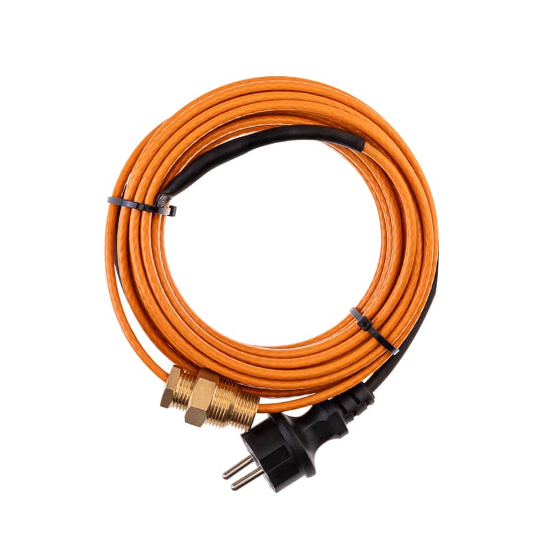 Кабель греющий саморегулирующийся пищевой модель SRP 10HTM2-CT, готовый комплект в трубу, 8м/80Вт REXANT 2
