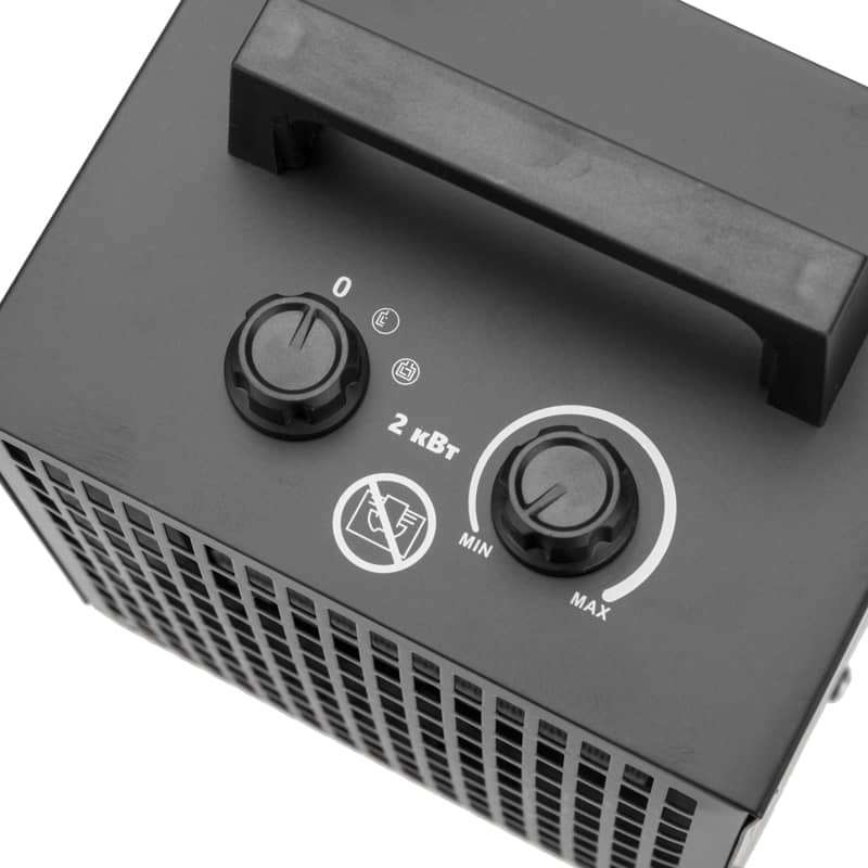 Пушка тепловая (тепловентилятор) электрическая, квадратная, PTC, 2кВт REXANT 5